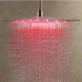 Rozin Bathroom Replacement 16-inch Square Rainfall Shower Head LED Colors Top Sprayer Brushed Nickel Finish - B00HQEE7KM